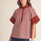NECKLINE RUST SS TOP