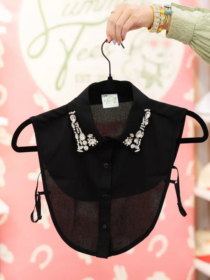 BLACK JEWELED COLLAR