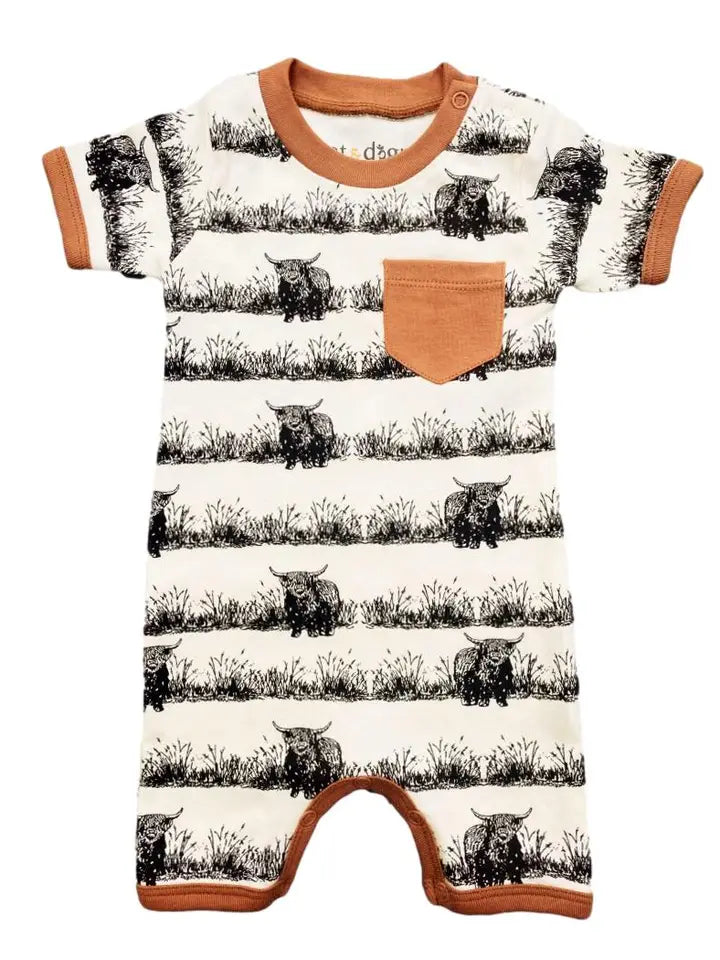 HIGHLAND COW SS ROMPER