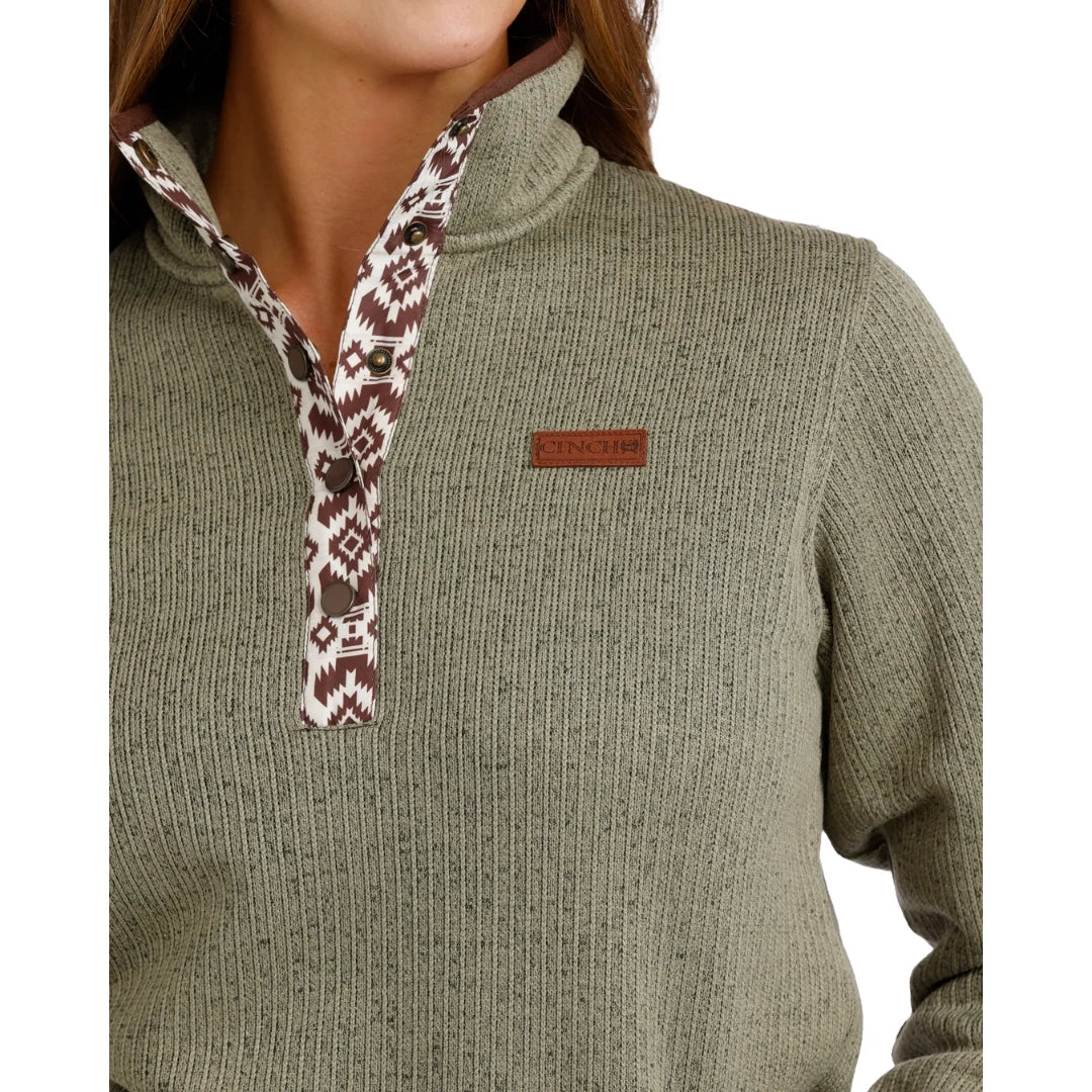 WM OLIVE FLEECE PULLOVER
