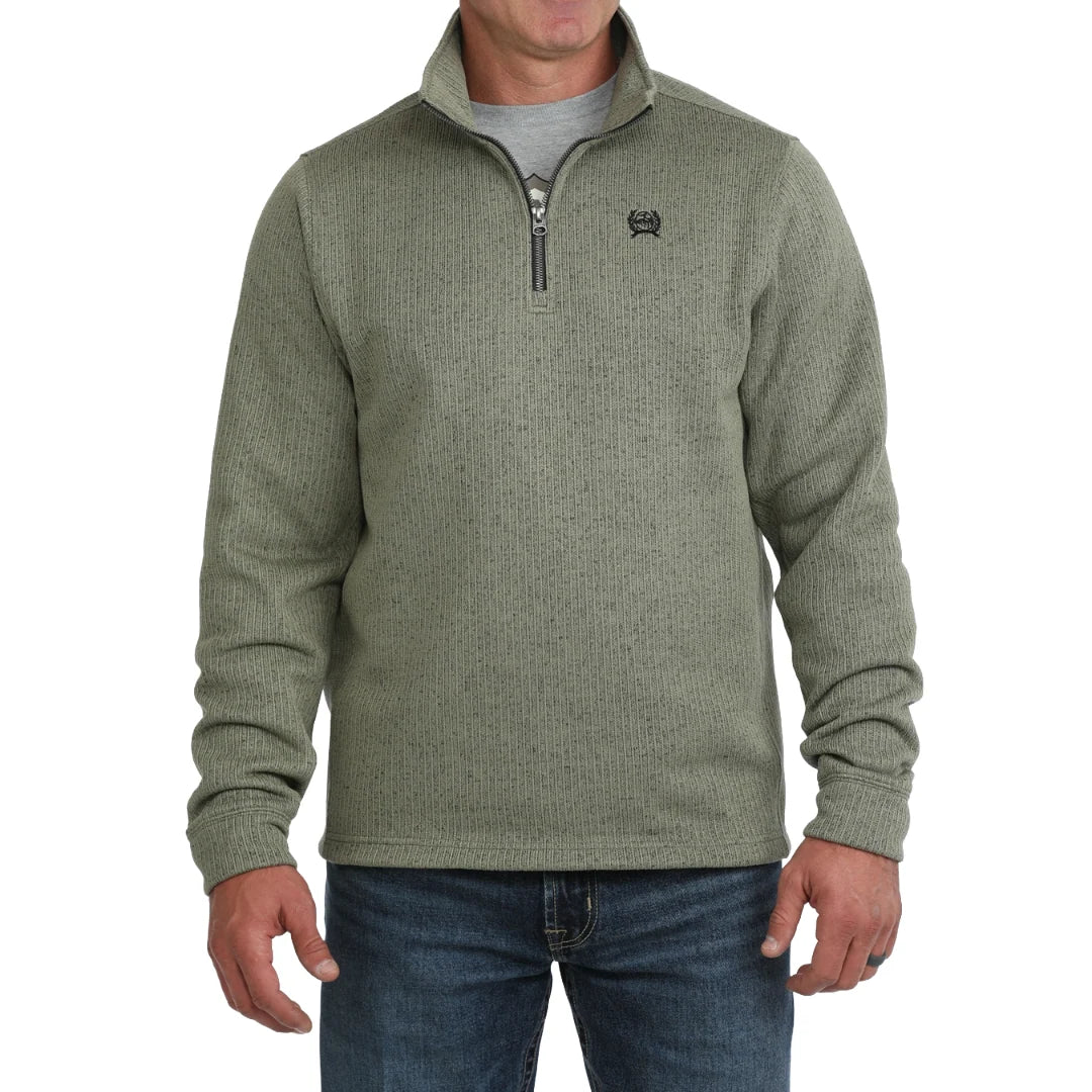 MN OLIVE 1/4 ZIP UP