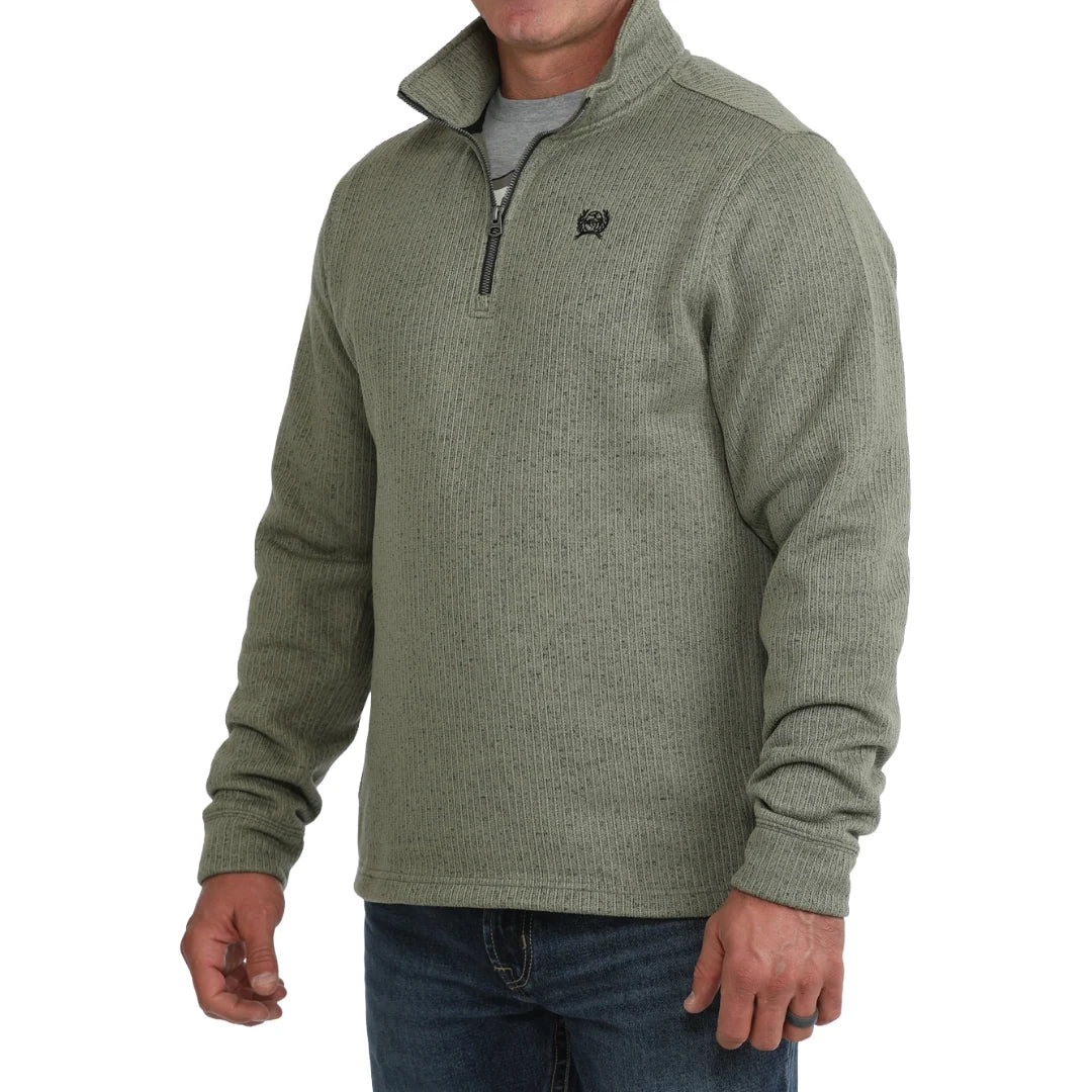 MN OLIVE 1/4 ZIP UP