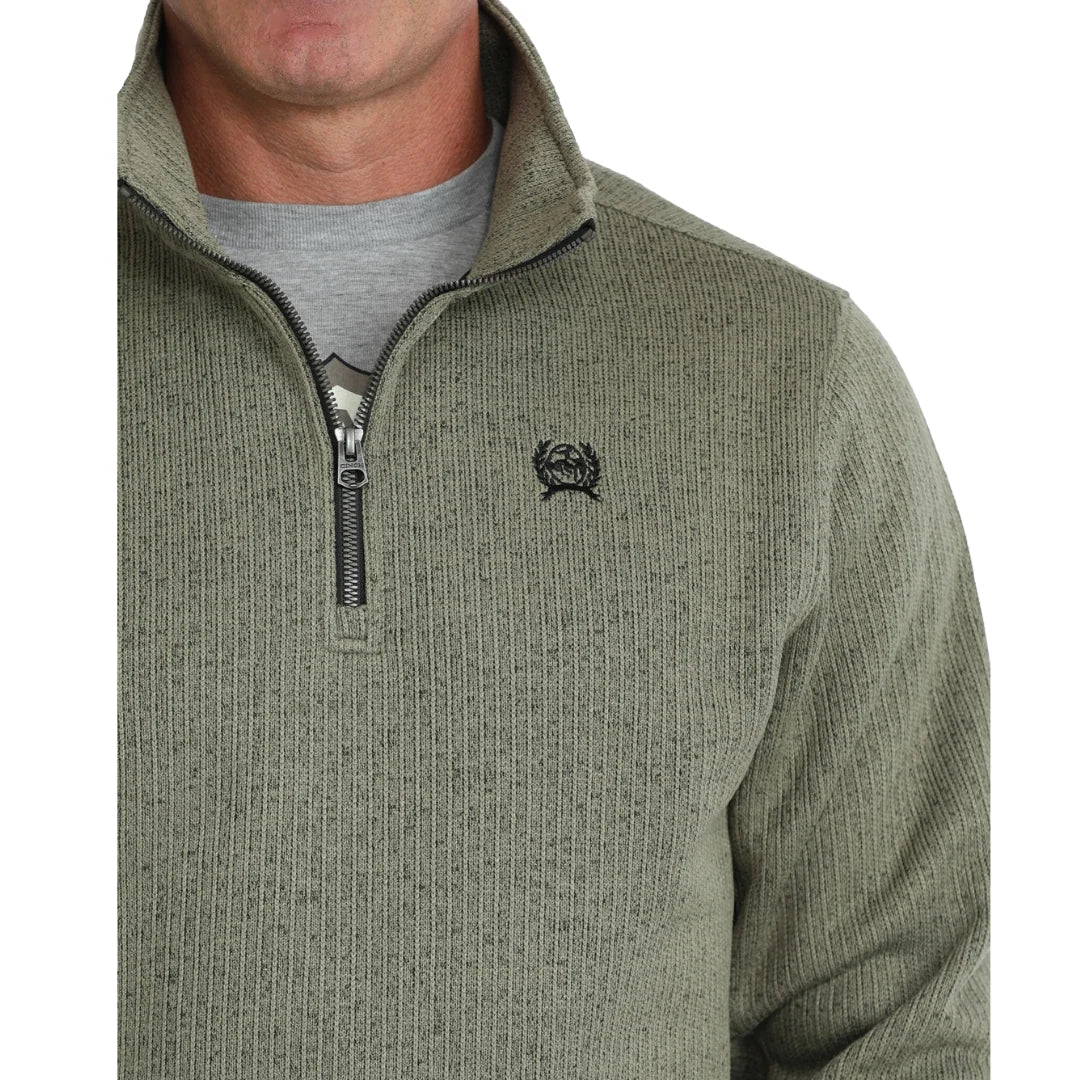 MN OLIVE 1/4 ZIP UP