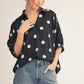 COLLAR POLKA DOT BLACK TOP
