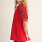 LEOPARD CONTRAST RED TOP