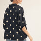 COLLAR POLKA DOT BLACK TOP