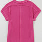 PINK TEXTURED SS TOP