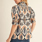 BOHO RUFFLE BLACK/GREY TOP