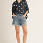 COLLAR POLKA DOT BLACK TOP