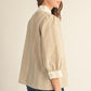 GINHAM TEXTERED TAUPE TOP