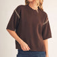 STITCH SEAM BROWN TOP