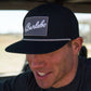 BURLEBO GREY PATCH CAP - BLACK