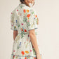 FLORAL SCALLOP LIGHT BLUE DRESS