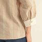 GINHAM TEXTERED TAUPE TOP