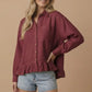 PEPLUM SOLID MAROON TOP