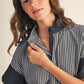 NECKLINE NAVY SS TOP