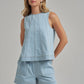 PIN STRIPE DENIM SET