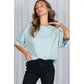 VINTAGE KNIT LIGHT BLUE TOP