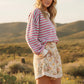 STRIPED MULIT LS PINK/BLUE TOP