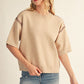 STITCH SEAM OATMEAL TOP