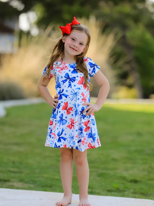 4TH OF JULY BOW STAR DRESS