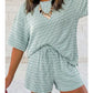 STRIPE RIB SHORT GREEN SET