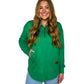 QUILTED KELLY GREEN PULLOVER