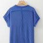 BLUE TEXTURED SS TOP