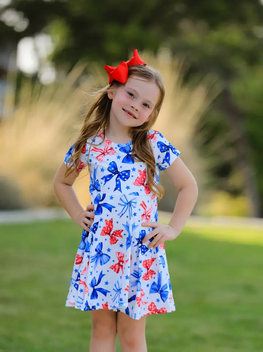 4TH OF JULY BOW STAR DRESS