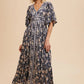 FLUTTER FLORAL MAXI DRESS