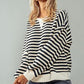 MEADOW BLACK STRIPED SWEATER