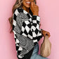 CHECKERED LOOSE FIT SWEATER