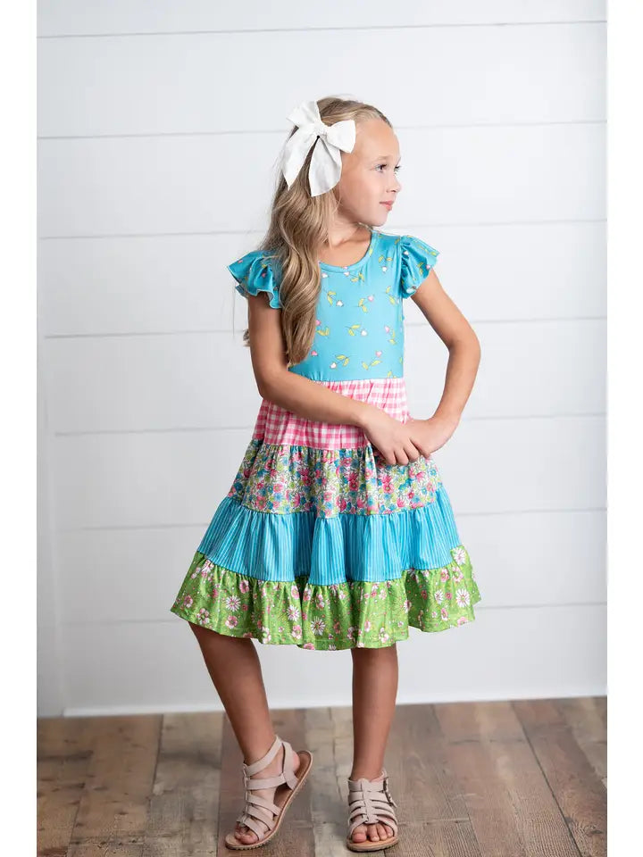 TWIRL FLORAL GIRLS DRESS