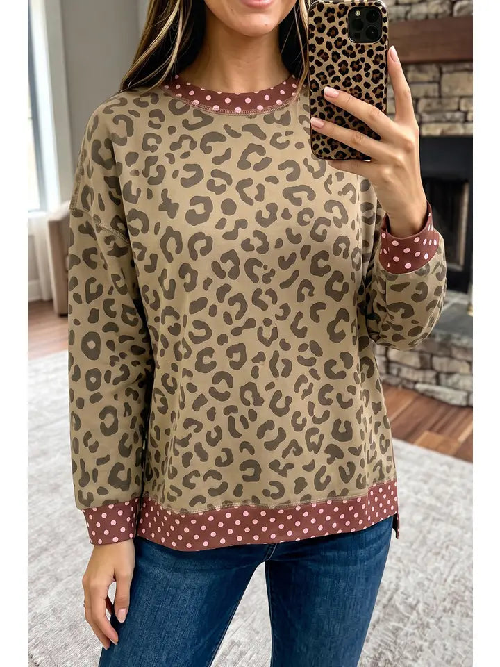 CASUAL POLKA DOT SWEATER