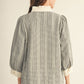 GINHAM TEXTERED BLACK TOP