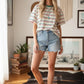 STRIPED RELAXED CREAM TOP