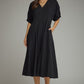 WOMENS BLACK SIDE SEAM DRESS