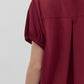 SPLIT COLLAR SLIT HEM TOP