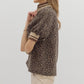 LEOPARD BUBBLE SLEEVE TOP
