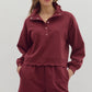 SCALLOP BURGUNDY PULLOVER