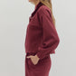 SCALLOP BURGUNDY PULLOVER