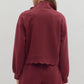 SCALLOP BURGUNDY PULLOVER