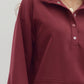 SCALLOP BURGUNDY PULLOVER
