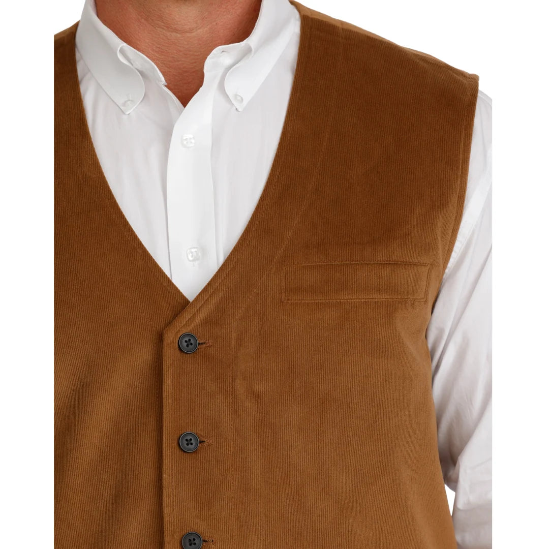 MN BROWN CORDUROY VEST