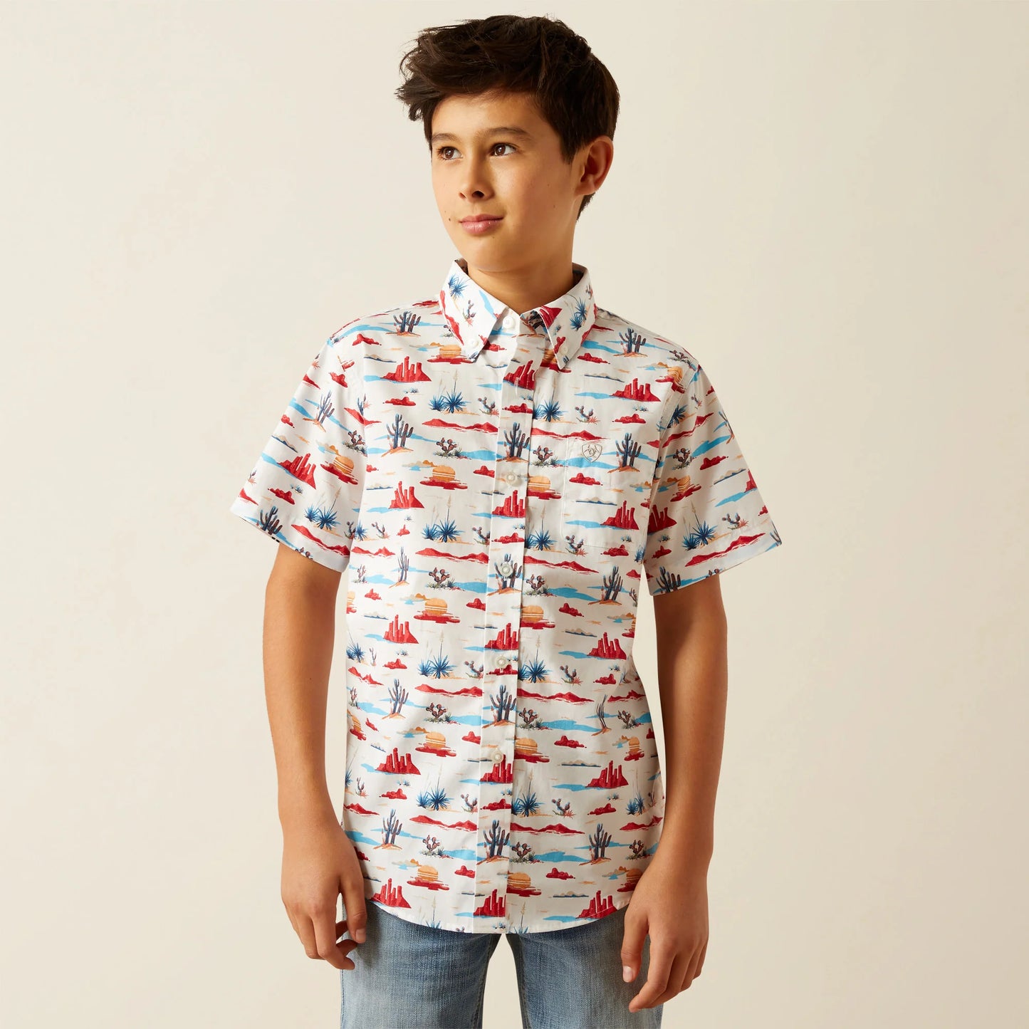 ARIAT BOYS SCOUT WHITE SS