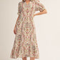 BAROQUE FLORAL BERRY MIX DRESS