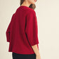 SO SOFT BURGUNDY 3/4 TOP