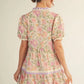 BABY-DOLL FLORAL CREAM DRESS