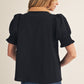 CONTRAST ACCENT BLACK TOP