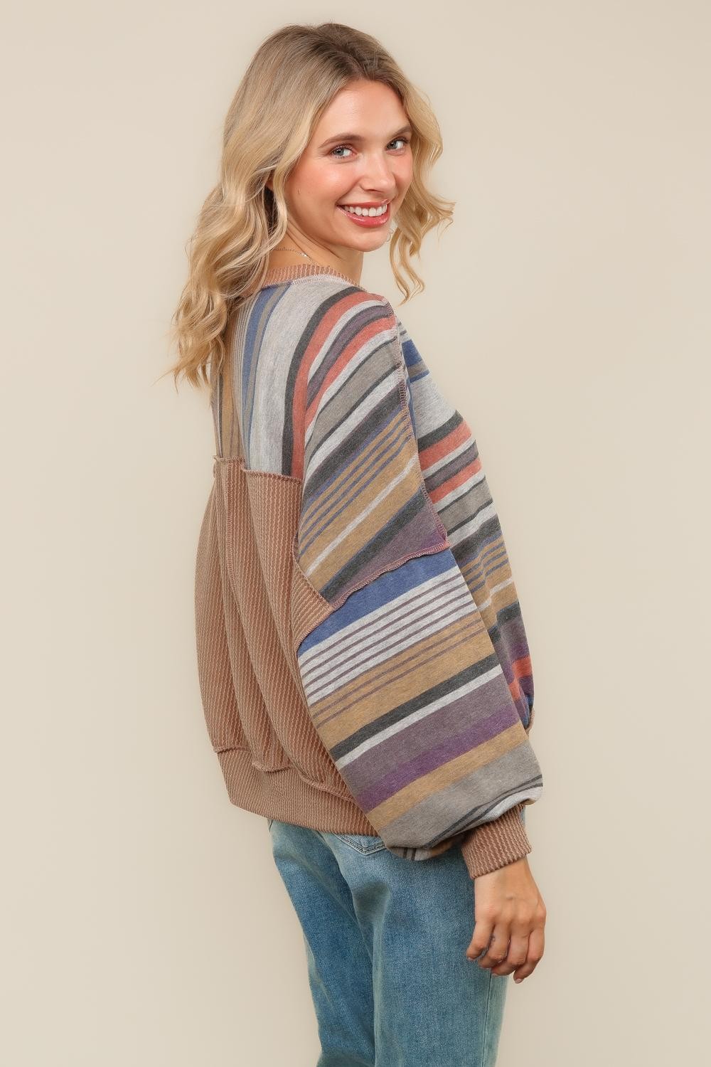 CREW NECK MULTI SWEATER